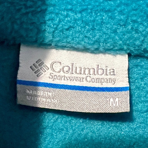 Columbia Turquoise Fleece Full Zip Jacket - Medium - Picture 6 of 9